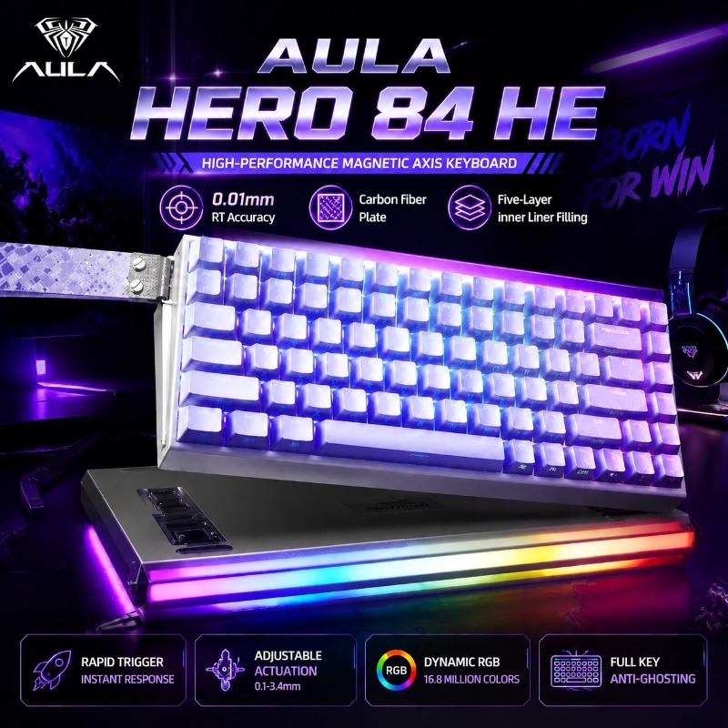 AULA HERO84 Magnetic Gaming Me - đánh giá và giá Gaming Keyboard Ergo