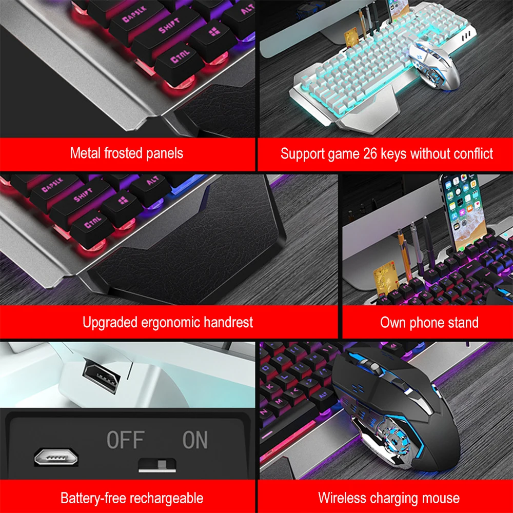 K680 Rechargeable 2.4G wireles - đánh giá và giá Gaming Keyboard Mini