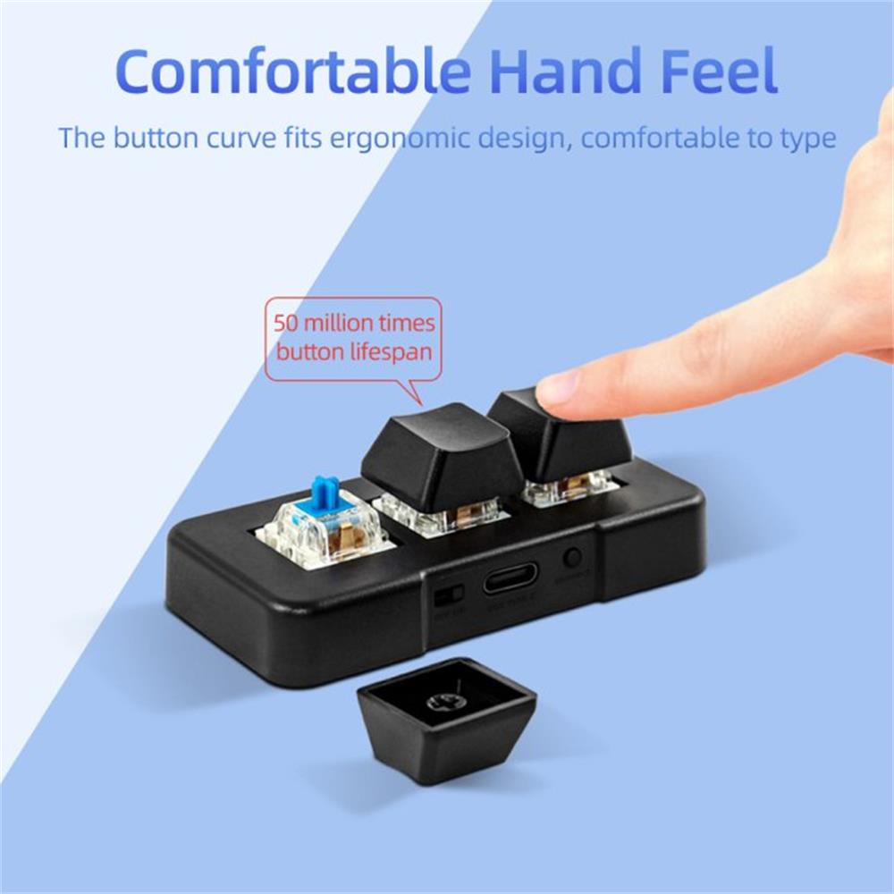 MK321-Pro Small Keyboard 3-key - đánh giá và giá Keyboard Gaming Blue Switch