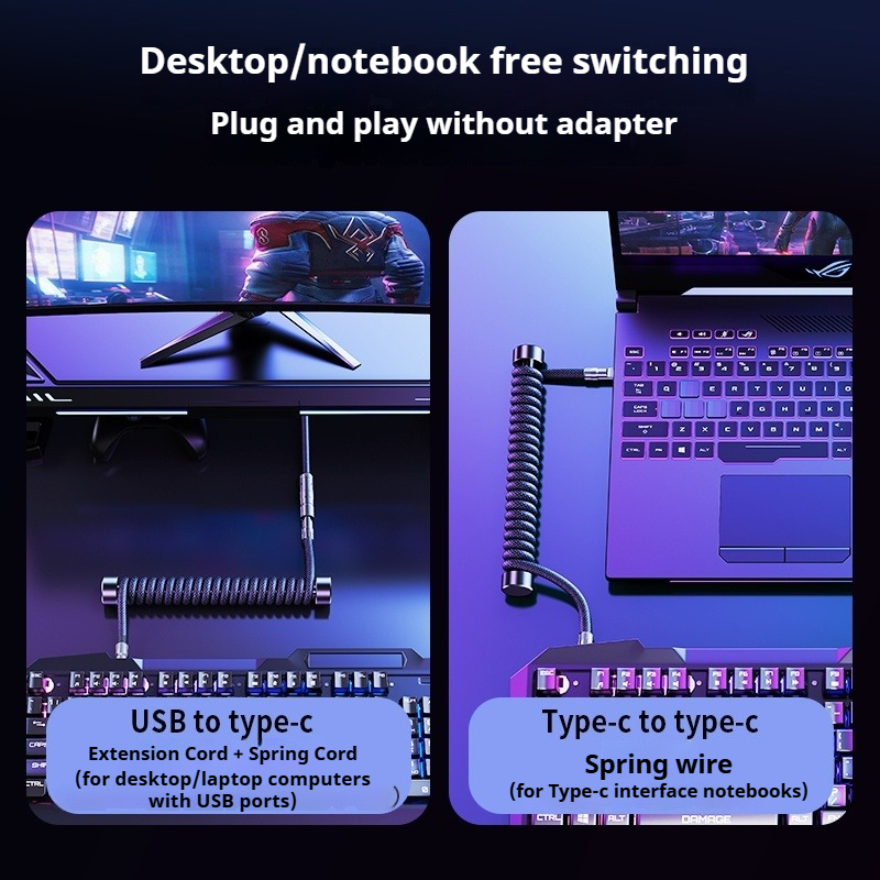 Eary 1.2m Coiled Keyboard Cabl - đánh giá và giá Gaming Keyboard Ergo