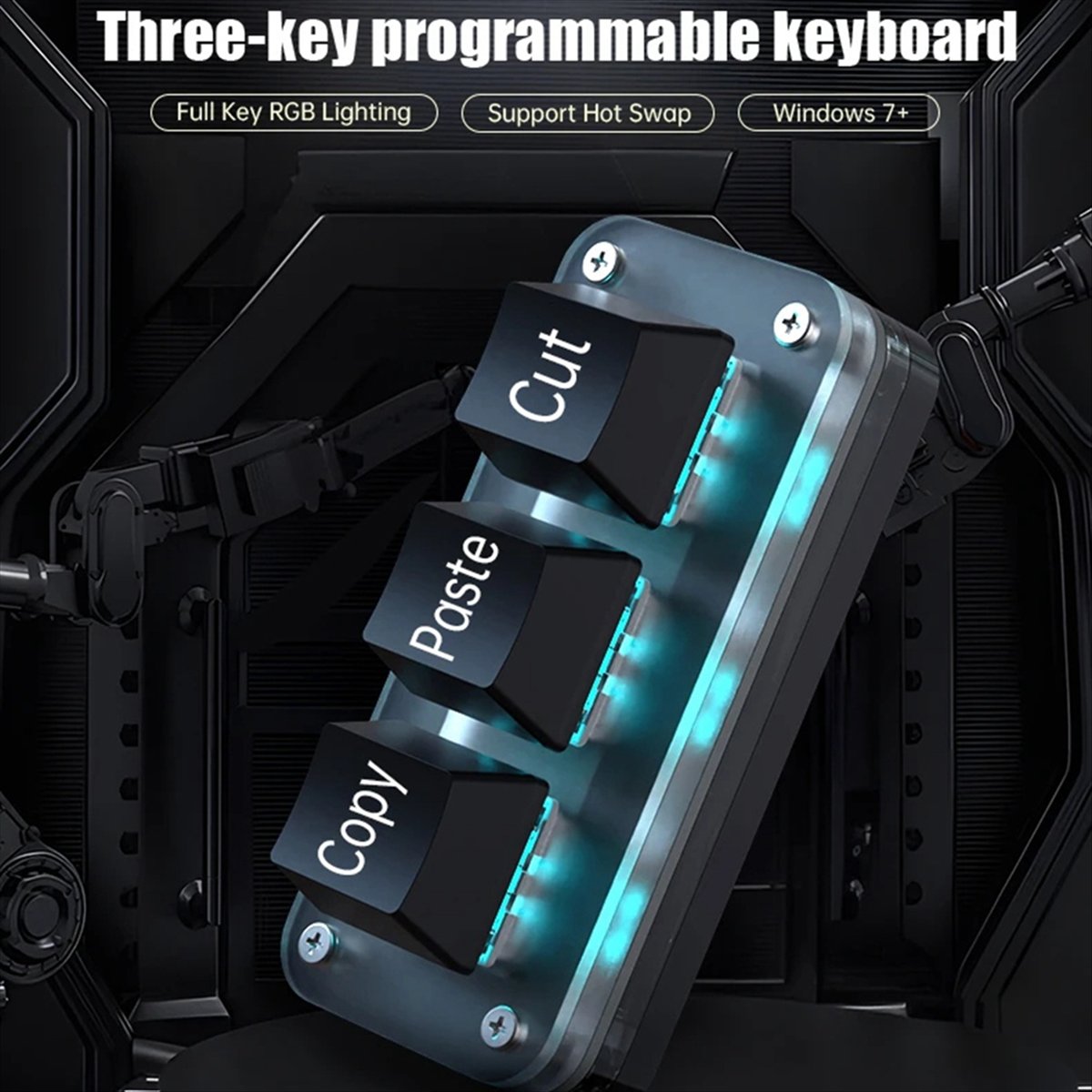 doyou 3 Keys Macro Programming - đánh giá và giá Gaming Keyboard Mini