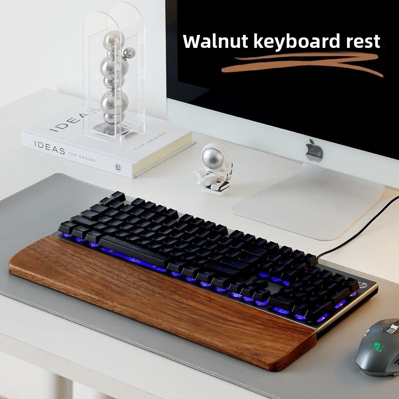 Solid Wood Keyboard Palm Rest  - đánh giá và giá Gaming Keyboard Ergo