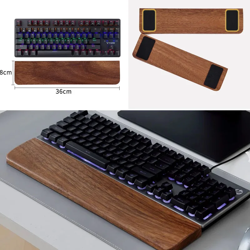 Solid Wood Keyboard Palm Rest  - đánh giá và giá Gaming Keyboard Ergo
