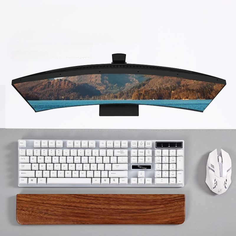 Solid Wood Keyboard Palm Rest  - đánh giá và giá Gaming Keyboard Ergo