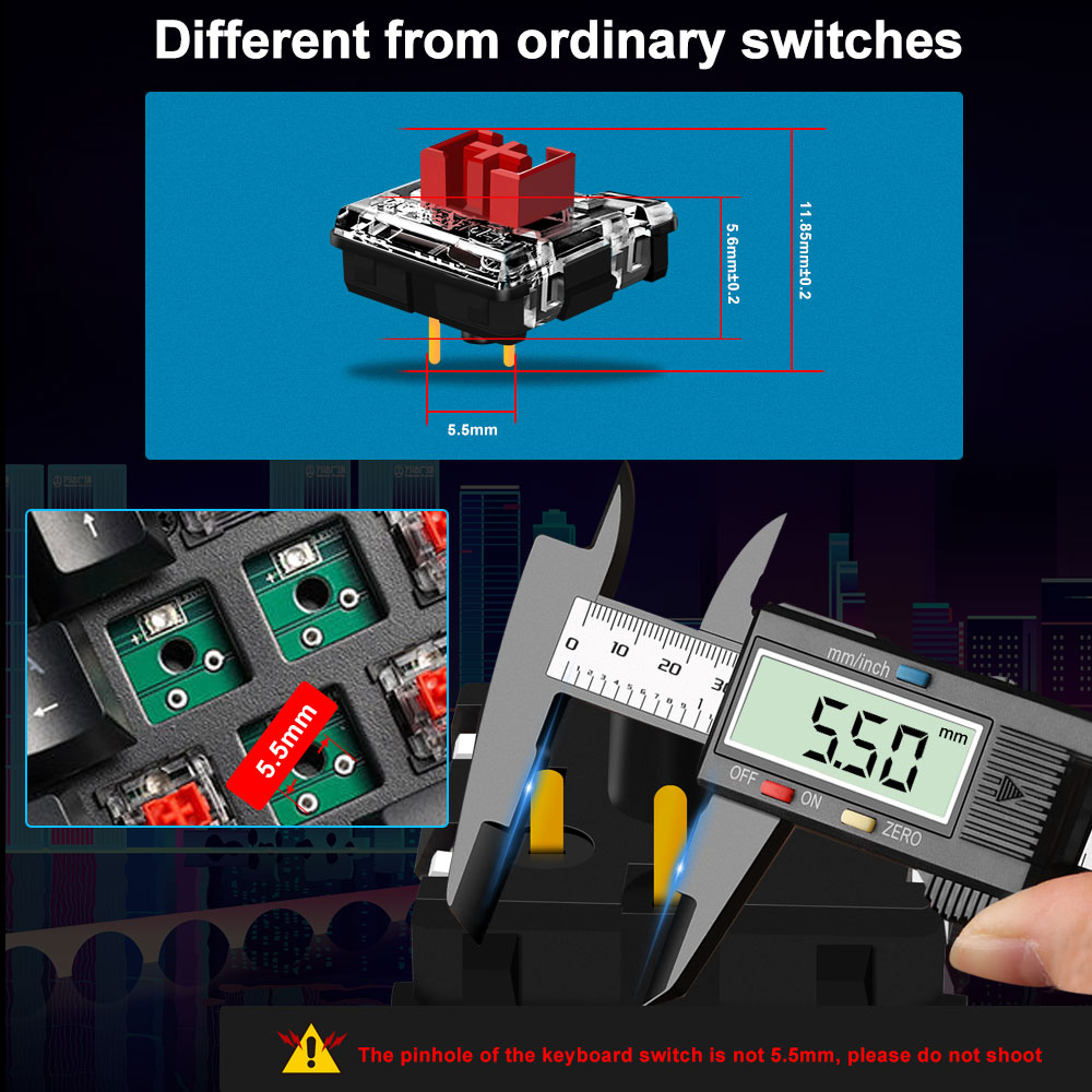 REDRAGON SMD RGB MX Low Profil - đánh giá và giá Keyboard Gaming Blue Switch