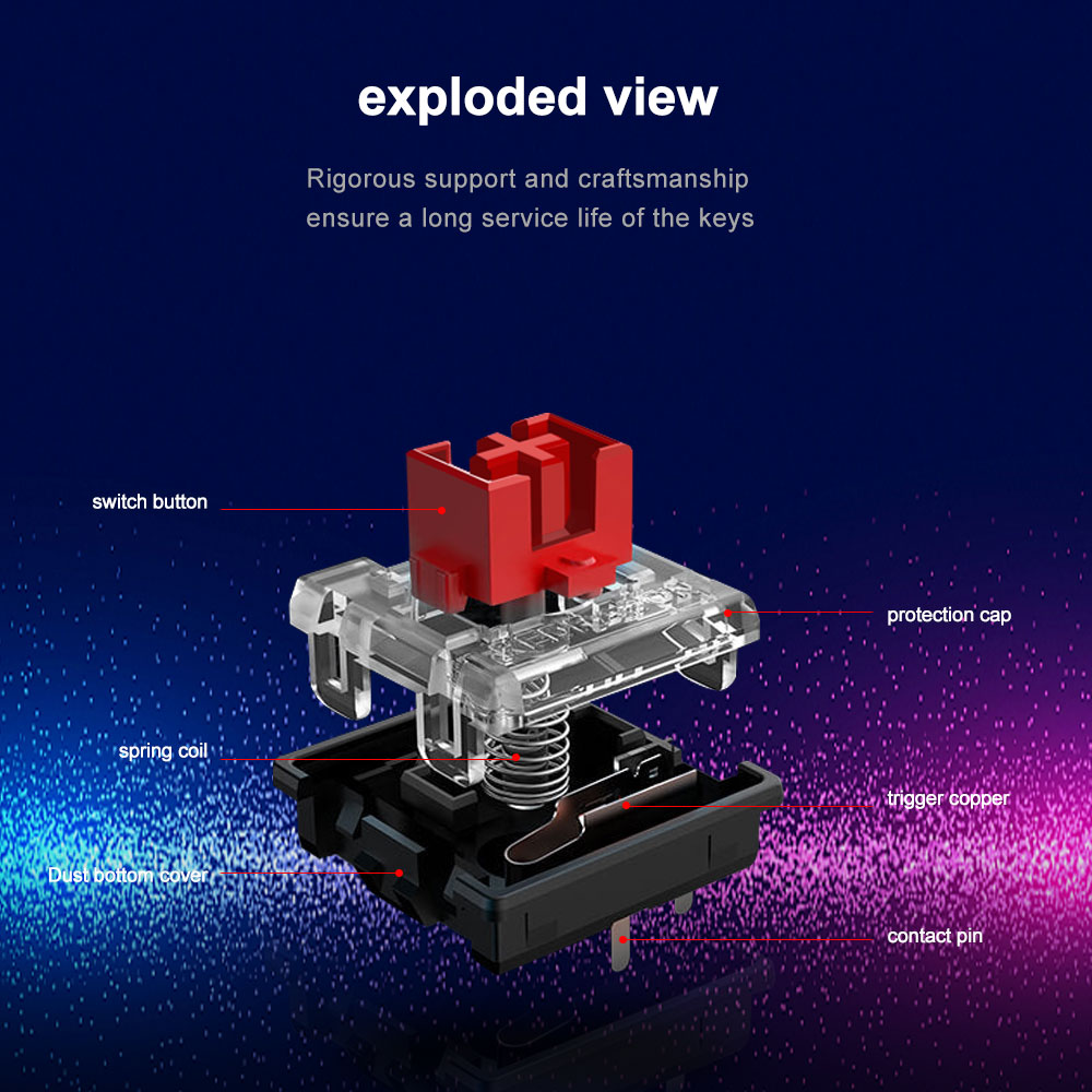 REDRAGON SMD RGB MX Low Profil - đánh giá và giá Keyboard Gaming Blue Switch